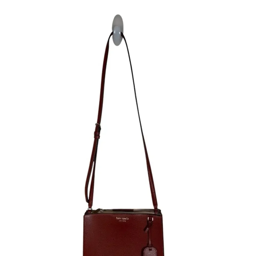 Kate Spade Eva Chestnut Leather Crossbody Bag